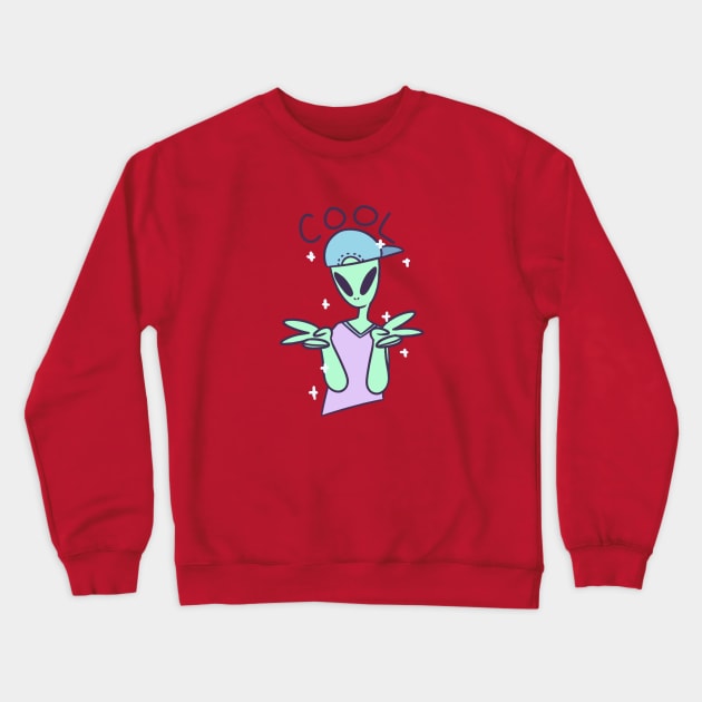 COOL ALIEN Crewneck Sweatshirt by Gavs_Art